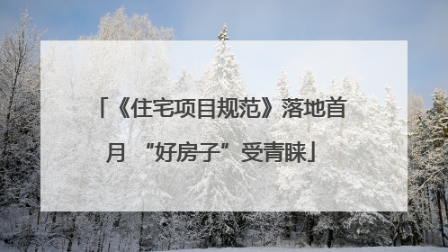 《住宅项目规范》落地首月 “好房子”受青睐