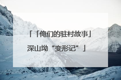 「俺们的驻村故事」深山坳“变形记”