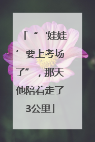“‘娃娃’要上考场了”，那天他陪着走了3公里