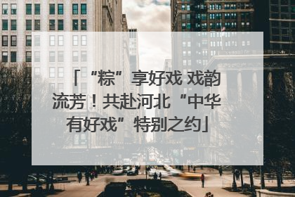 “粽”享好戏 戏韵流芳！共赴河北“中华有好戏”特别之约