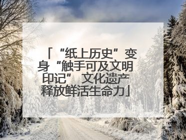 “纸上历史”变身“触手可及文明印记” 文化遗产释放鲜活生命力