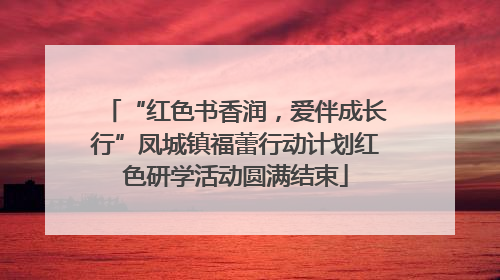 “红色书香润，爱伴成长行”凤城镇福蕾行动计划红色研学活动圆满结束