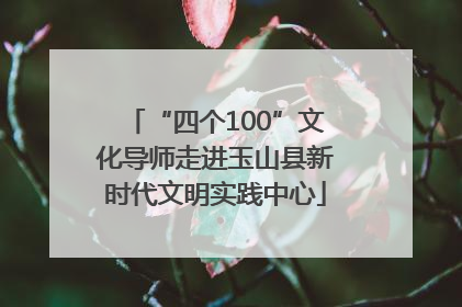 “四个100”文化导师走进玉山县新时代文明实践中心