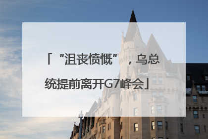 “沮丧愤慨”，乌总统提前离开G7峰会