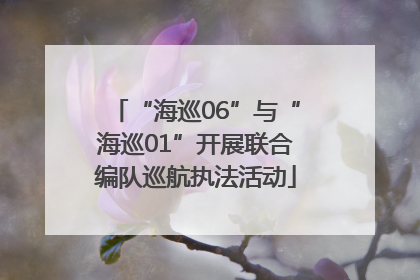 “海巡06”与“海巡01”开展联合编队巡航执法活动