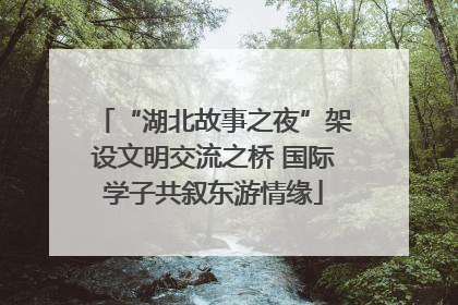 “湖北故事之夜”架设文明交流之桥 国际学子共叙东游情缘