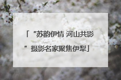 “苏韵伊情 河山共影”摄影名家聚焦伊犁