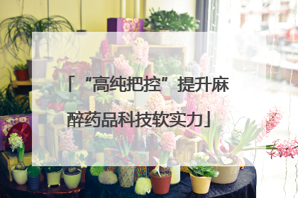 “高纯把控”提升麻醉药品科技软实力