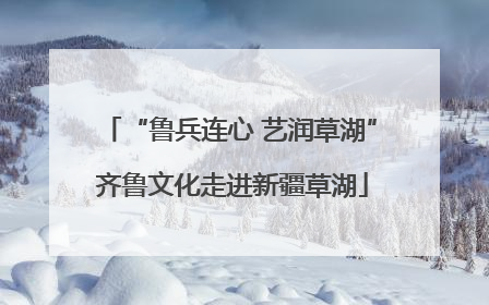 “鲁兵连心 艺润草湖” 齐鲁文化走进新疆草湖