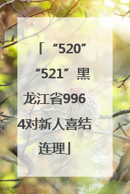 “520”“521”黑龙江省9964对新人喜结连理