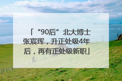 “90后”北大博士张宸珲，升正处级4年后，再有正处级新职