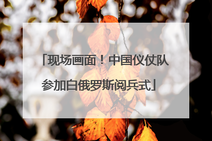 现场画面！中国仪仗队参加白俄罗斯阅兵式