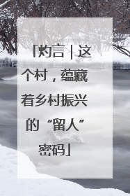 灼言｜这个村，蕴藏着乡村振兴的“留人”密码