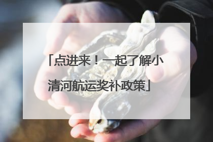 点进来！一起了解小清河航运奖补政策