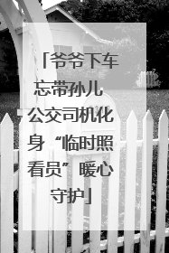 爷爷下车忘带孙儿 公交司机化身“临时照看员”暖心守护