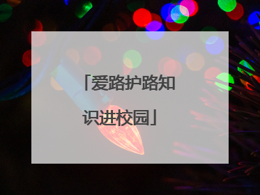 爱路护路知识进校园
