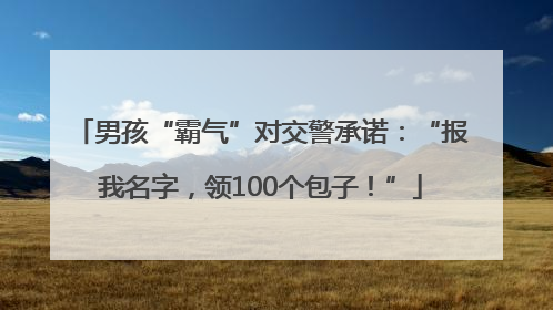 男孩“霸气”对交警承诺：“报我名字，领100个包子！”
