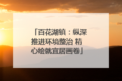 百花湖镇：纵深推进环境整治 精心绘就宜居画卷