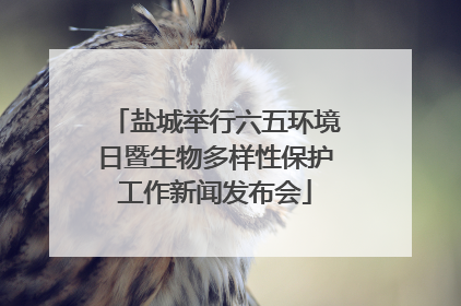 盐城举行六五环境日暨生物多样性保护工作新闻发布会