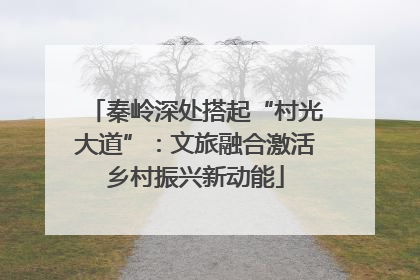 秦岭深处搭起“村光大道”：文旅融合激活乡村振兴新动能
