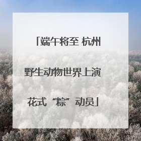 端午将至 杭州野生动物世界上演花式“粽”动员