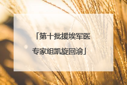 第十批援埃军医专家组凯旋回渝
