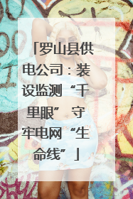 罗山县供电公司：装设监测“千里眼” 守牢电网“生命线”