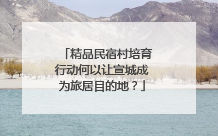 精品民宿村培育行动何以让宣城成为旅居目的地？
