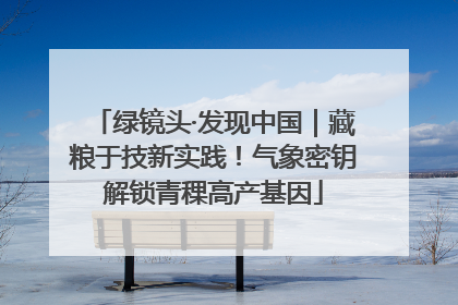 绿镜头·发现中国｜藏粮于技新实践！气象密钥解锁青稞高产基因