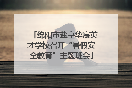 绵阳市盐亭华宸英才学校召开“暑假安全教育”主题班会