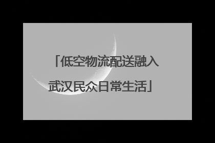 低空物流配送融入武汉民众日常生活