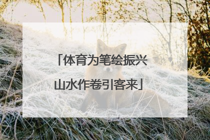 体育为笔绘振兴 山水作卷引客来