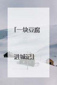 一块豆腐进城记