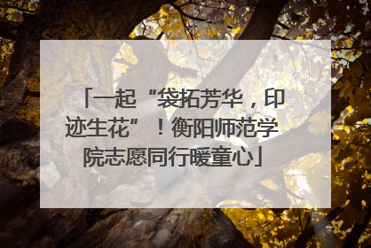 一起“袋拓芳华，印迹生花”！衡阳师范学院志愿同行暖童心
