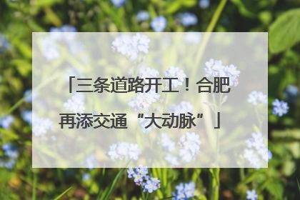 三条道路开工！合肥再添交通“大动脉”