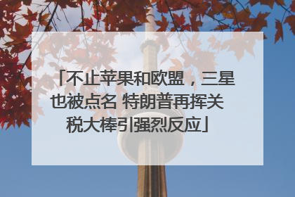 不止苹果和欧盟，三星也被点名 特朗普再挥关税大棒引强烈反应