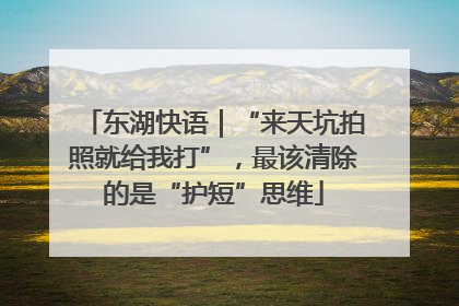 东湖快语｜“来天坑拍照就给我打”，最该清除的是“护短”思维