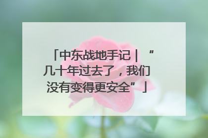中东战地手记｜“几十年过去了，我们没有变得更安全”