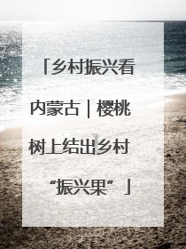 乡村振兴看内蒙古｜樱桃树上结出乡村“振兴果”