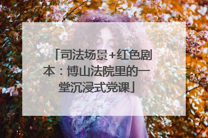 司法场景+红色剧本：博山法院里的一堂沉浸式党课