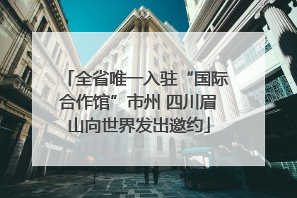 全省唯一入驻“国际合作馆”市州 四川眉山向世界发出邀约
