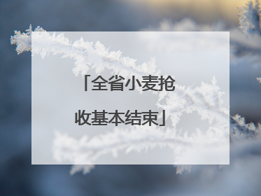 全省小麦抢收基本结束
