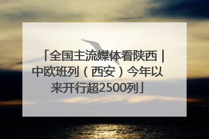 全国主流媒体看陕西｜中欧班列（西安）今年以来开行超2500列