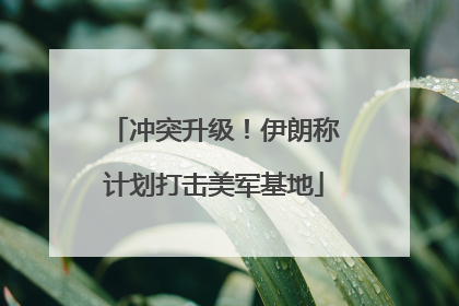 冲突升级!伊朗称计划打击美军基地