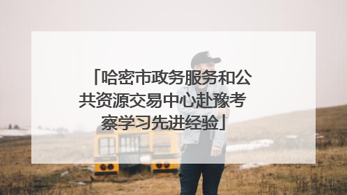 哈密市政务服务和公共资源交易中心赴豫考察学习先进经验