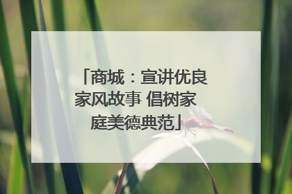 商城：宣讲优良家风故事 倡树家庭美德典范