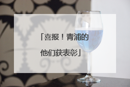 喜报！青浦的他们获表彰