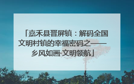 嘉禾县晋屏镇：解码全国文明村镇的幸福密码之——乡风如画·文明领航
