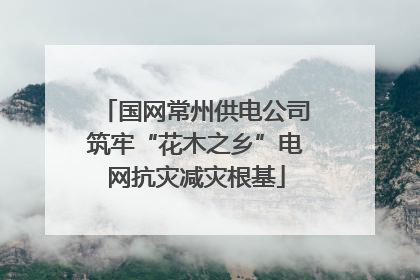 国网常州供电公司筑牢“花木之乡”电网抗灾减灾根基
