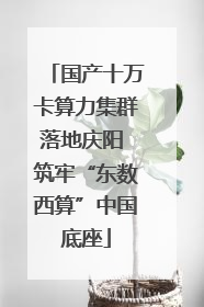 国产十万卡算力集群落地庆阳 筑牢“东数西算”中国底座